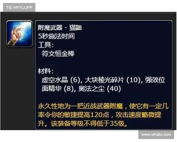 魔兽9.15：猫鼬武器附魔攻略大揭秘